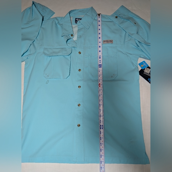 NWT Bimini Bay Turquoise Button Down Shirt Men's Medium - Picture 8 of 11